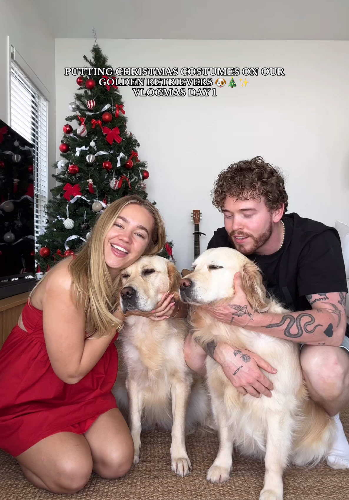 VLOGMAS DAY 1!!!✨being obsessive dog parents this just had to be done🤭 #Vlogmas #viral #fyp #couples #relatable #funny 