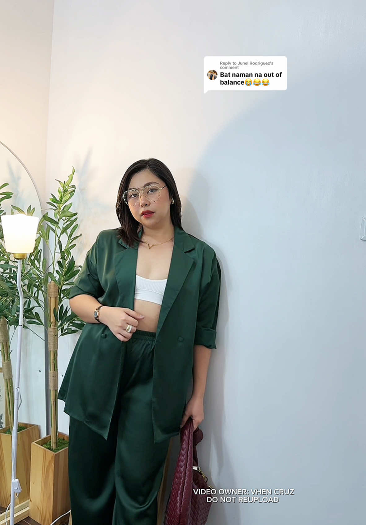 Replying to @Junel Rodriguez na out balance at out of frame pero ganda gandahan padin hahahaha #coordinates #OOTD #zanzea #greencoordinates #plussizeootd 