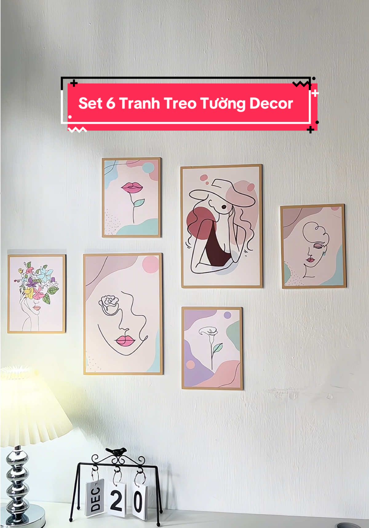 Set 6 Tranh Treo Tường Decor #set6tranhtreotuong #set6tranhcogaihiendai #tranhtreotuong #set6tranhdantuongdecor #tranhtreotuongdecor #byntchuyengiadung 