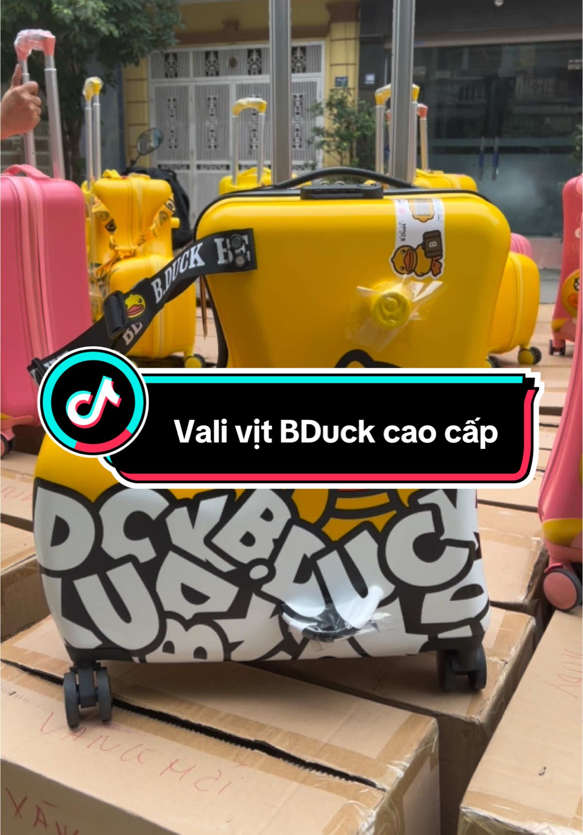 Vali kéo vịt ngồi BDuck cao cấp cho bé di chuyển dễ dàng #tongkhobava #bavagiftbag #vali #valitreem #dulich #tet2025 #vequeantet 