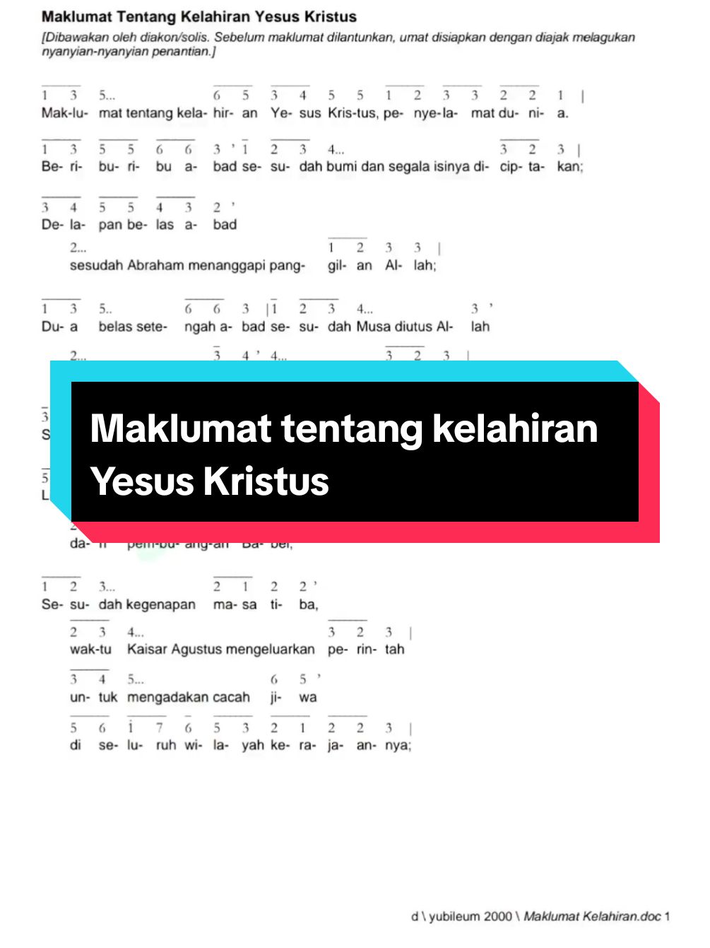 Maklumat tentang kelahiran Yesus Kristus 🤍 #omkindonesia #mazmurkatolik #pemazmurkatolik #katolikindonesia #mingguadvent1 #happysunday #maklumatkelahiranysesuskristus #katolik #mazmurtanggapan 