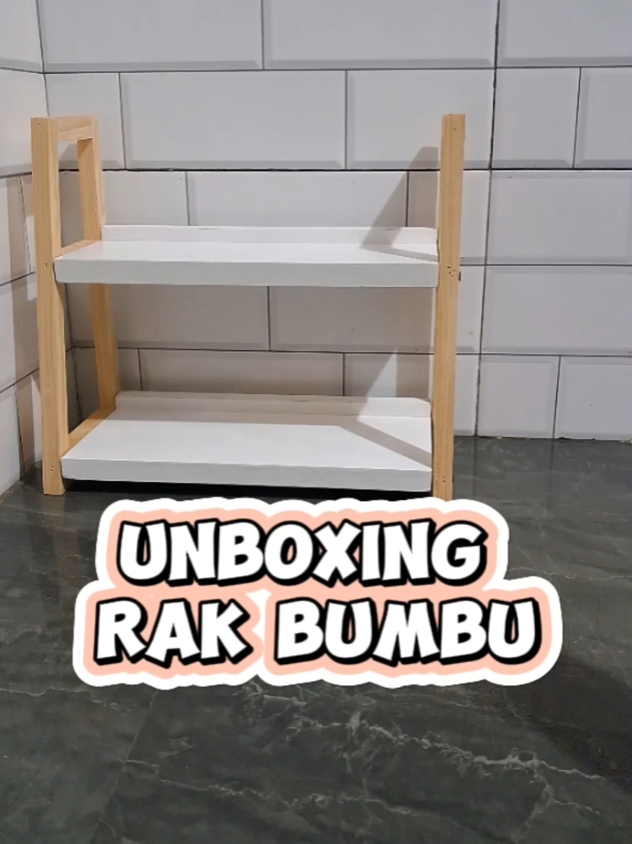 Rak bumbu 2 tingkat bikin dapur jadi estetik #rakbumbu  #rakbumbukayu  #dapurestetiksederhana 