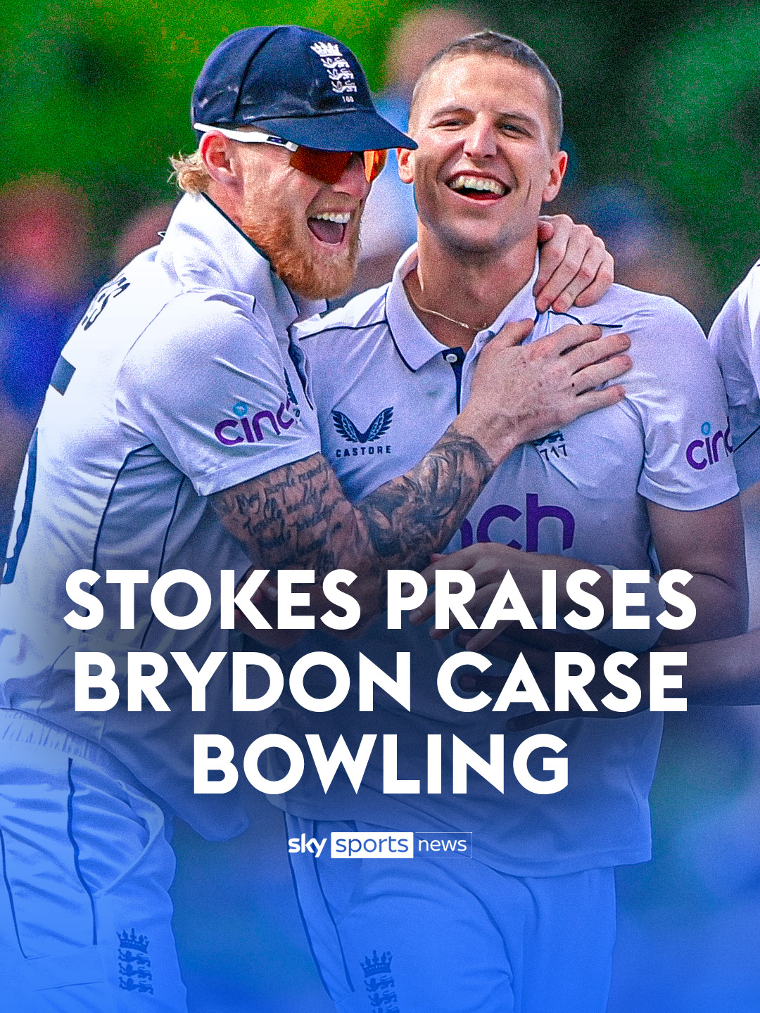 Ben Stokes hailed Brydon Carse as England's triple threat after his starring role in their victory over New Zealand in Christchurch 🙌✨ #skysportsnews #skysports #cricket