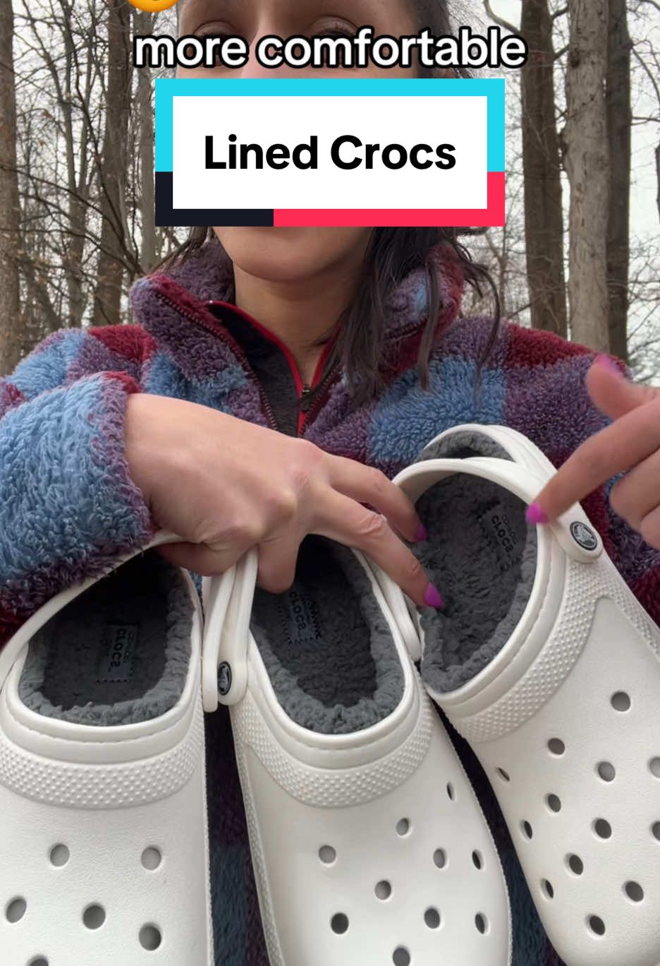 My favorite winter footwear… lined crocs #crocs #fuzzy #warm #wintershoes #winter #durable #tiktokshopblackfriday #tiktokshopcybermonday 