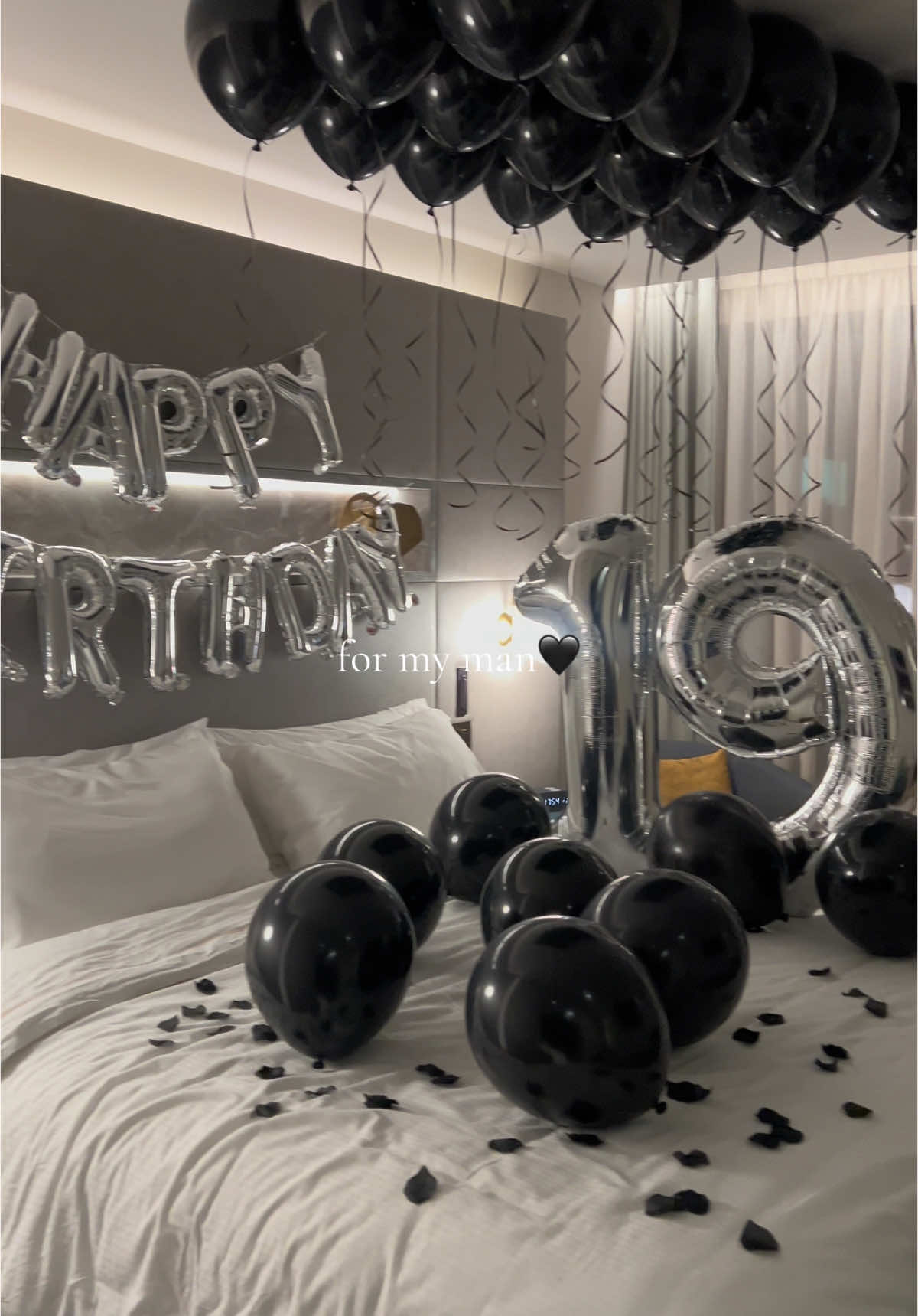 for my man🖤#fyp #myman #forhim #hisbirthday #birthday #roomdecor #birthdaysurprise #surprise 