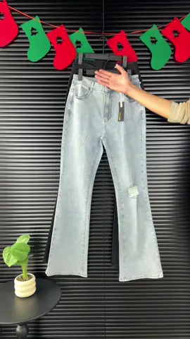 Women's ripped jeans are a trendy and edgy choice. These jeans feature deliberately distressed areas, adding a touch of rebelliousness. The ripped details, often on the knees and thighs, create a unique, worn-in look. They are made of high-quality denim that offers both comfort and durability. Whether paired with a simple T-shirt for a casual day out or dressed up with a blouse and heels for a more stylish occasion, these ripped jeans effortlessly enhance any outfit, making them a staple in modern women's fashion.#womensjumpsuits #FashionOutfit 