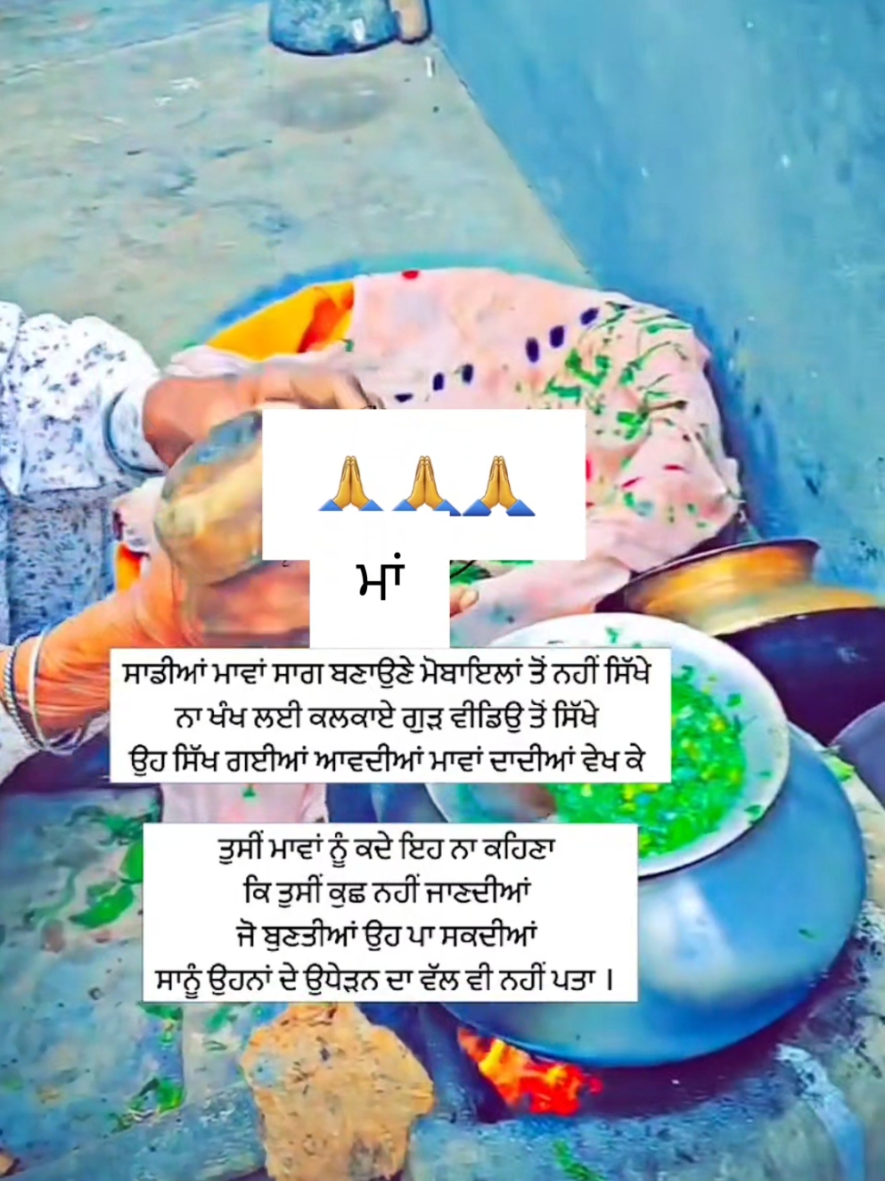 ਸਾਡੀਆ ਮਾਂਵਾਂ....🙏. . . . . .   . . . . . . . . . . . . . #punjabisong #punjabitiktok #viralvideo #viraltiktok #trending #foryou #foryoupagee #emotional #motivation #ma #bebe #pindawale #ਮਾਂ #ਮਾਂਵਾਂਠੰਡੀਆਂਛਾਂਵਾਂ #ਬੇਬੇ #ਵਾਹਿਗੁਰੂ_ਜੀ_ਸਭ_ਤੇ_ਮੇਹਰ_ਕਰੇ 