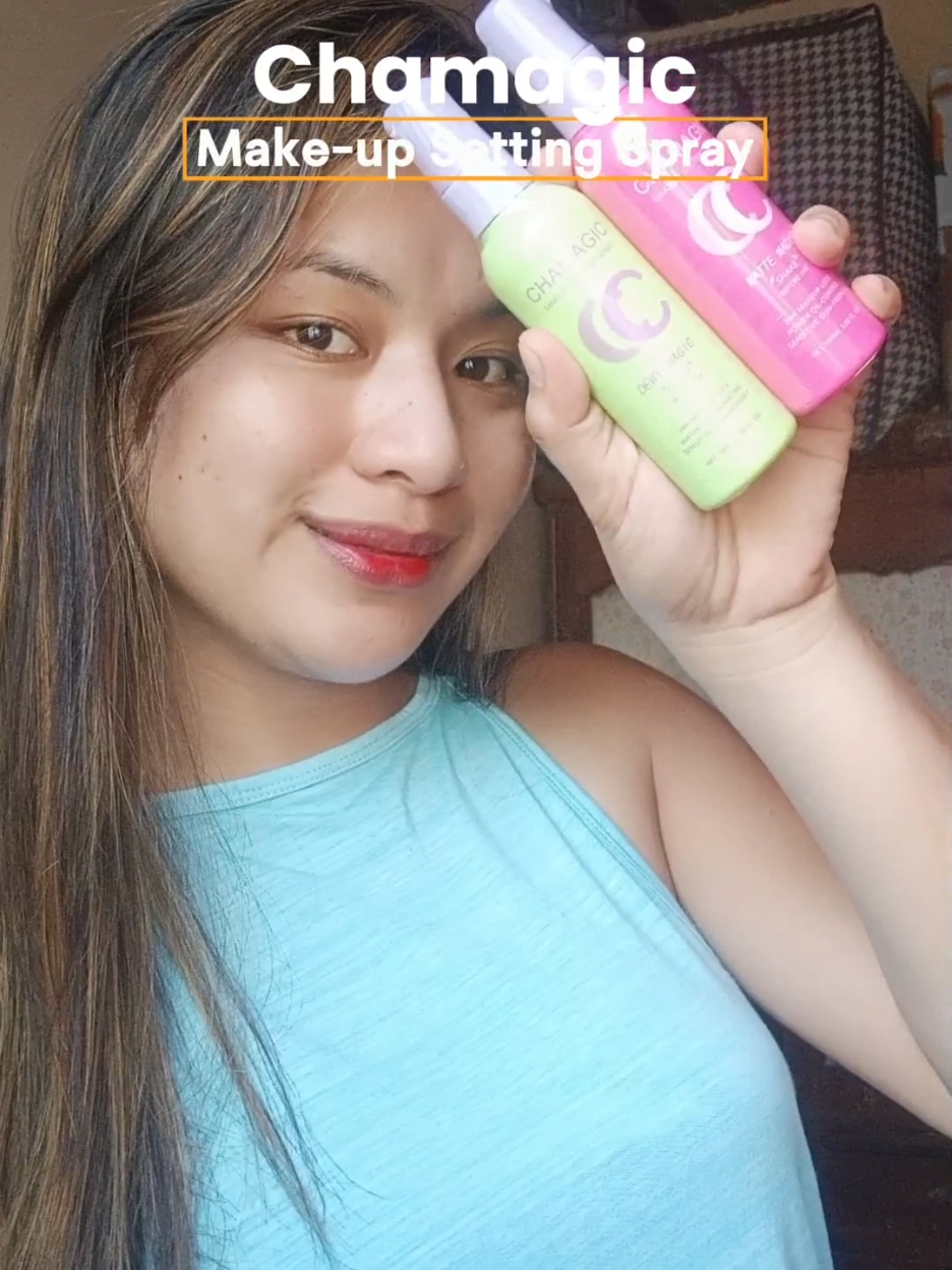 Gusto mo mag long last make up mo siss? Try Chamagic 😉 #Chamagic #makeUpSettingSpray #SettingSpray #makeup #sweatproof #tranferproof #safeforsensitiveskin 