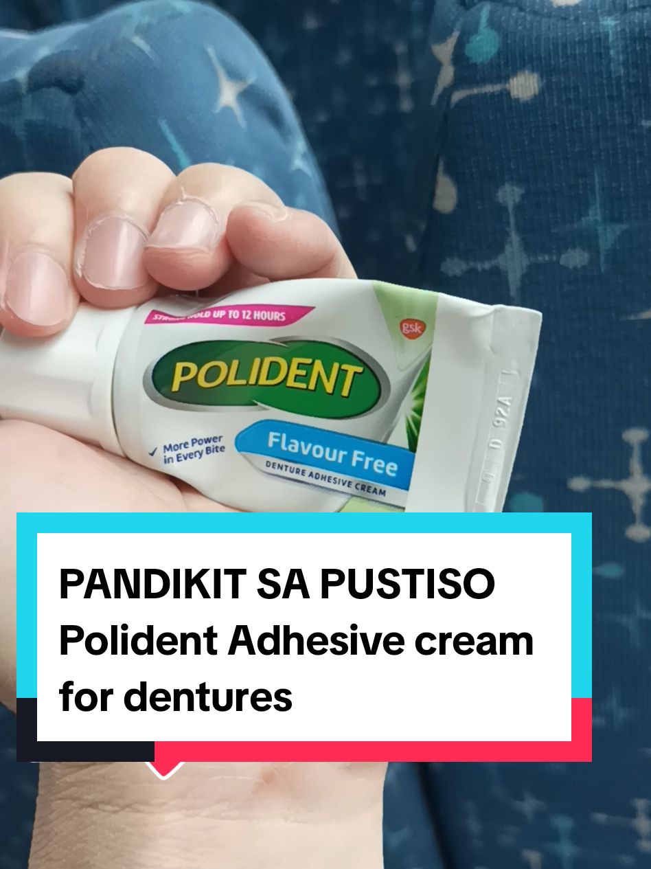 PANDIKIT SA JUST, Polident Adhesive cream for dentures,  available in the yellow basket, check out now. #affiliatetiktok #fyp #affiliate #foryou #affiliatemarketing #tiktok #sale #polident #adhesive #cream #pustiso #dentures 