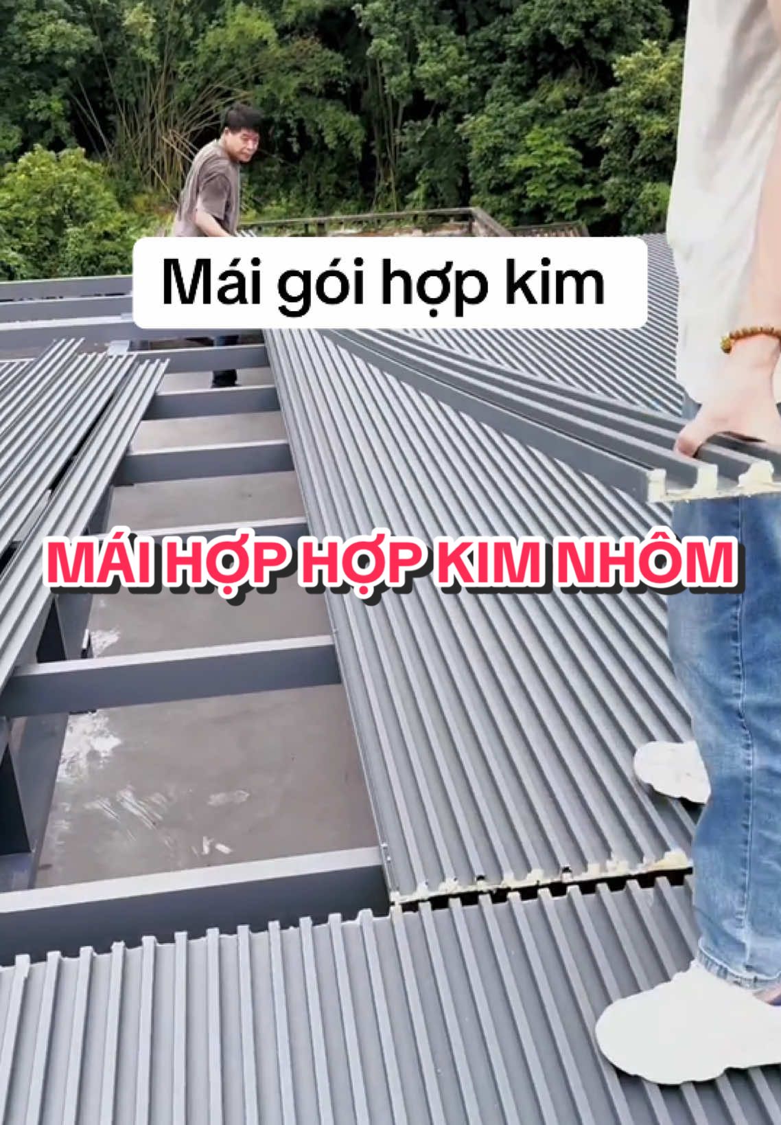 Mái hợp kim nhôm lõi xốp #maihopkimnhomloixop  