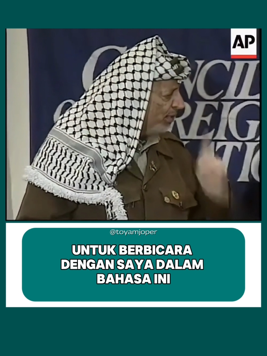 Sebelum wafat Presiden Yasser Arafat pernah berpesan: ""Saya punya pesan untuk Anda dan orang-orang Turki. Anda adalah orang-orang [Ottoman] yang menyelamatkan Al-Quds di masa yang berbeda dalam sejarah. Anda adalah orang-orang yang menyebut kota itu sebagai Haram al-Sharif [Yang diberkati],” kata Arafat kepada Tanriverdi. #yasserarafat #turkey #toyamjoper