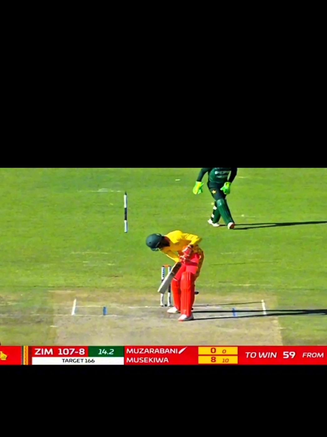 Haris Rouf Bowled 159.kmp Pak vs zim 1st t20 Wicket plus music#cricketupdates #foryoupage #BabarAzam #foryou @ICC @For You @Pakistan Cricket Board 