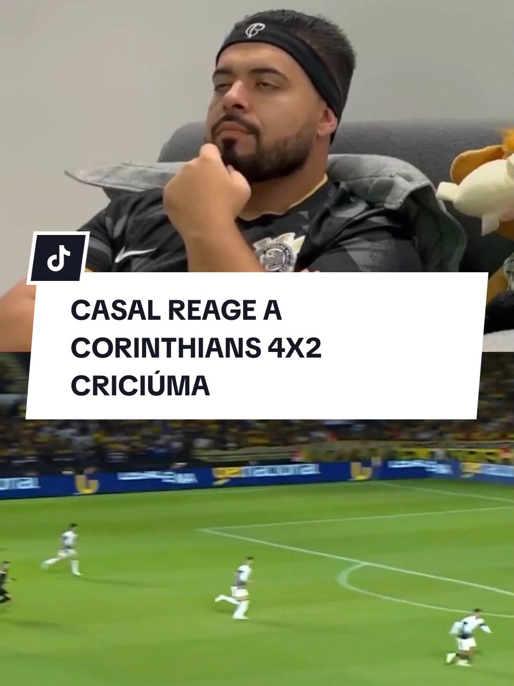 CASAL REAGE a CORINTHIANS 4X2 CRICIÚMA 🎥 . . #corinthians #corinthianshoje #corinthiansxcriciúma #goldogarro #goldoyurialberto #goldomatheusbidu #rivalidadefc #futebol #react #casalrivalidade 