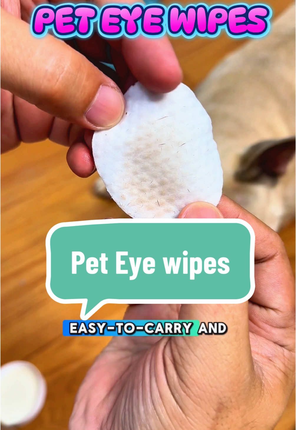 Pet eye wipes from wowo pets reduced tear stains dirts and crusts anti bacterial and hypoallergenic  Pet eye wipes #peteyeswipes #eyewipesfordog #tearstains #tearstainremover #dogsoftiktok 