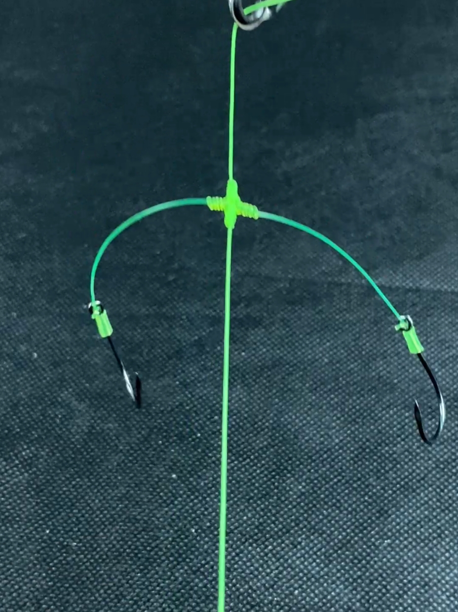 How to Make Rig Fishing 2 Hooks Free tangle using T plus #fishing #mancing #mancingmania #fishingknot #fishingtips #trending #fishingvideo #tutorial #fishingknottutorial #fyp #DIY 