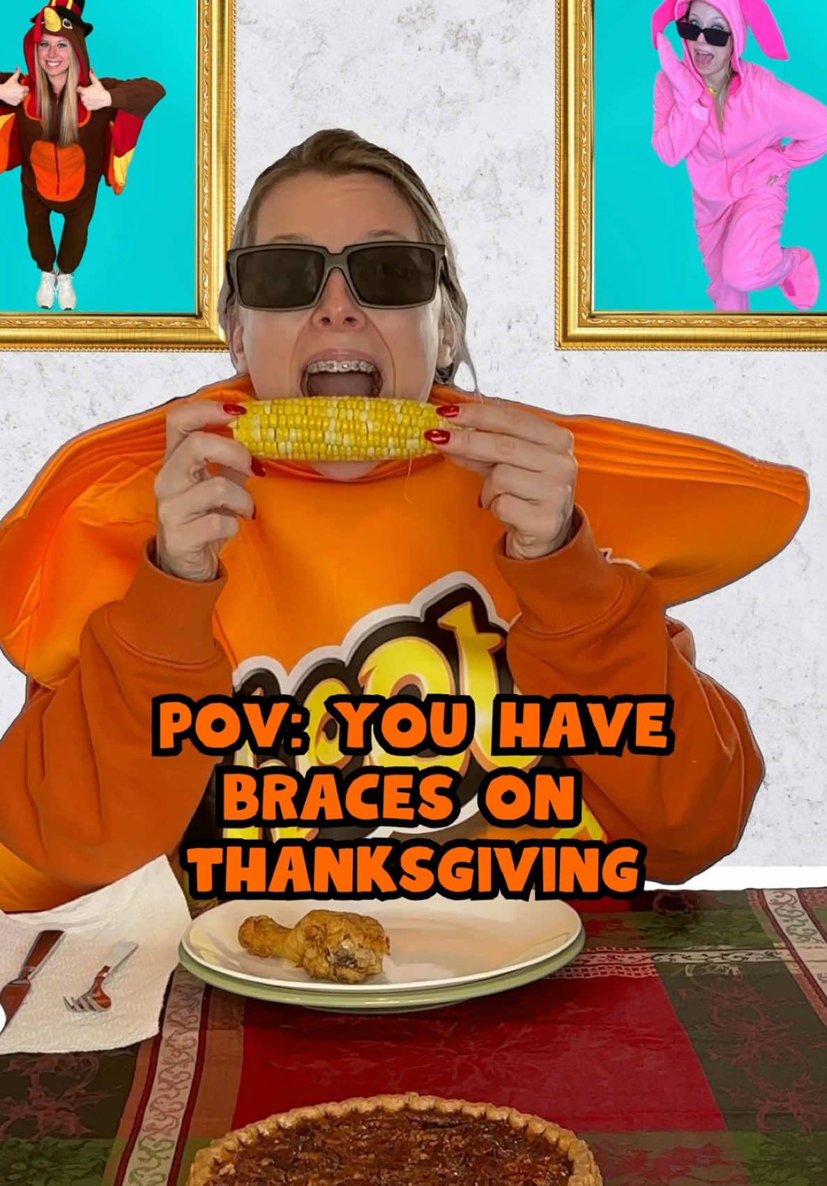 What did you all make for THANKSGIVNG? #braces #thanksgiving #food #dinner #fyp  . .. ... I have no affiliatiom with cheetos, i just love the costume and so does my character 😂  . .. ... Disclaimer: This video is for entertainment and educational purposes only, please direct any questions to your treating doctor or dentist. 