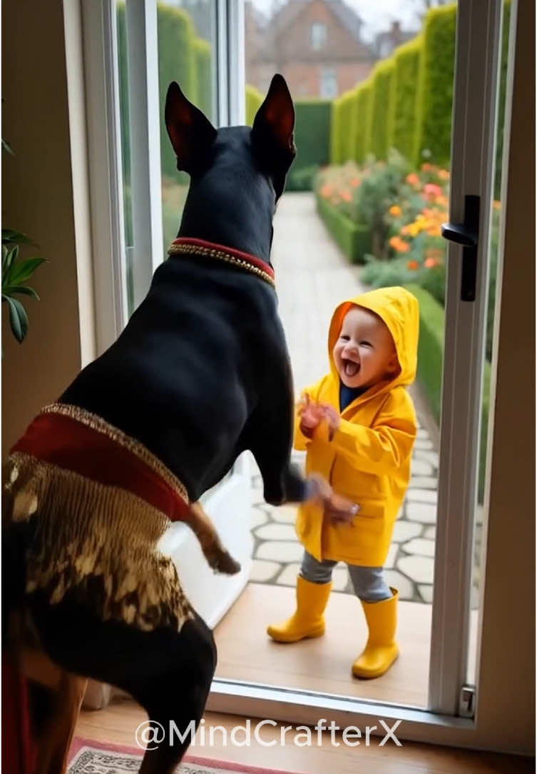 Cute baby and dancing dog #cute #cutebaby #babylaugh #bebe #cutekitty #ai #fyp #cutepuppy #petlover #PetsOfTikTok #bellydance #dancingdog #bellydancetiktok 