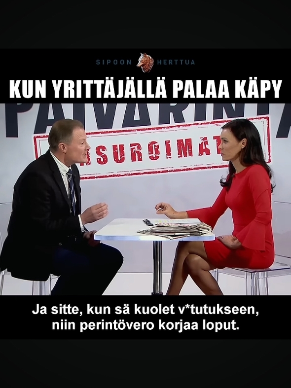 Suomessa ei ole kohta enää yrittäjiä. Se ei vaan kannata! Työn tekemisestä on tehty vitsi. Miten voi olla reilua, että puolet tuloista menee savuna ilmaan?  #yrittäjä  #yrittäjyys #sipoonherttua #verot 