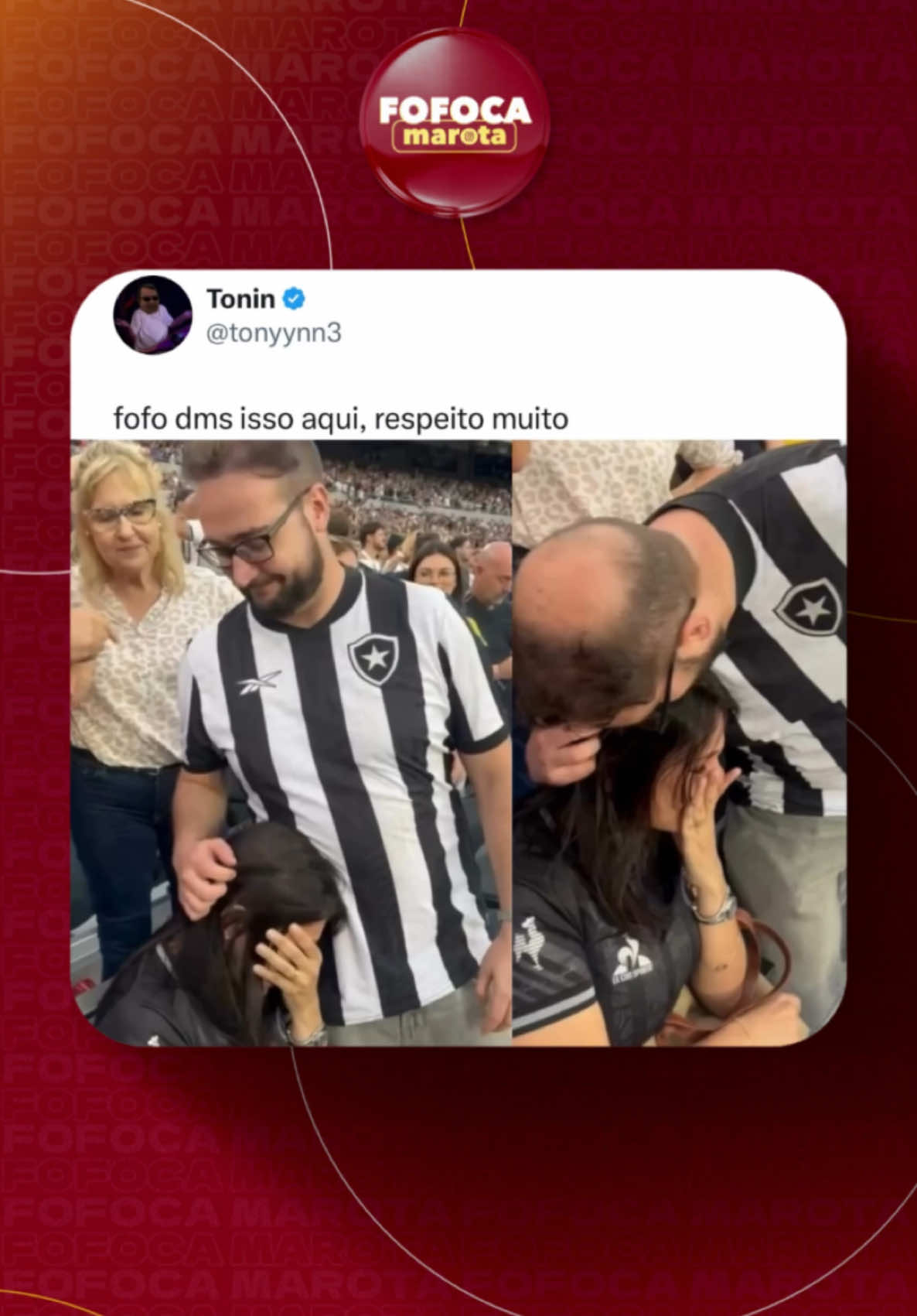 Botafoguense não comemora título em respeito a esposa atleticana: “Não vou comemorar, o amor é maior. Combinamos que sairíamos felizes independente de quem vencesse” 💕👏🏻 #fofocamarota #fy #botafogo Reprodução: @uolesporte 