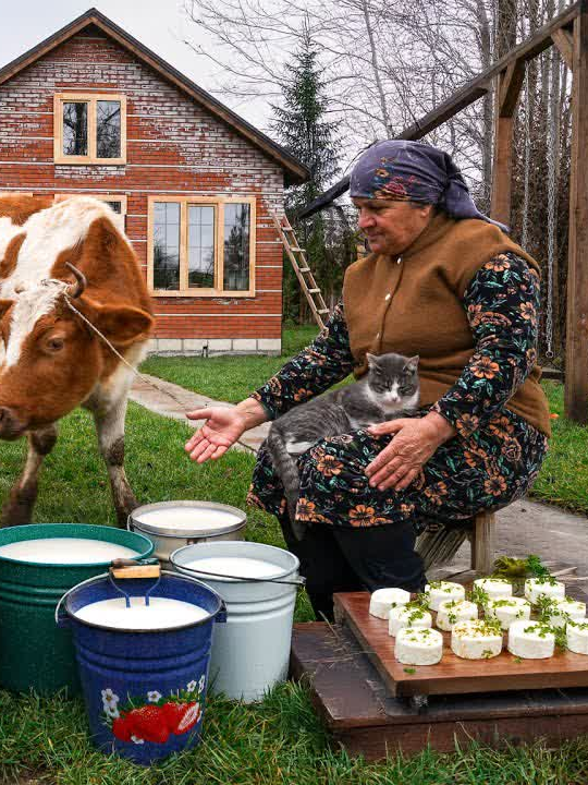 Caucasian Cheese Making  From Fresh Milk to Delicious Cheese_part 1