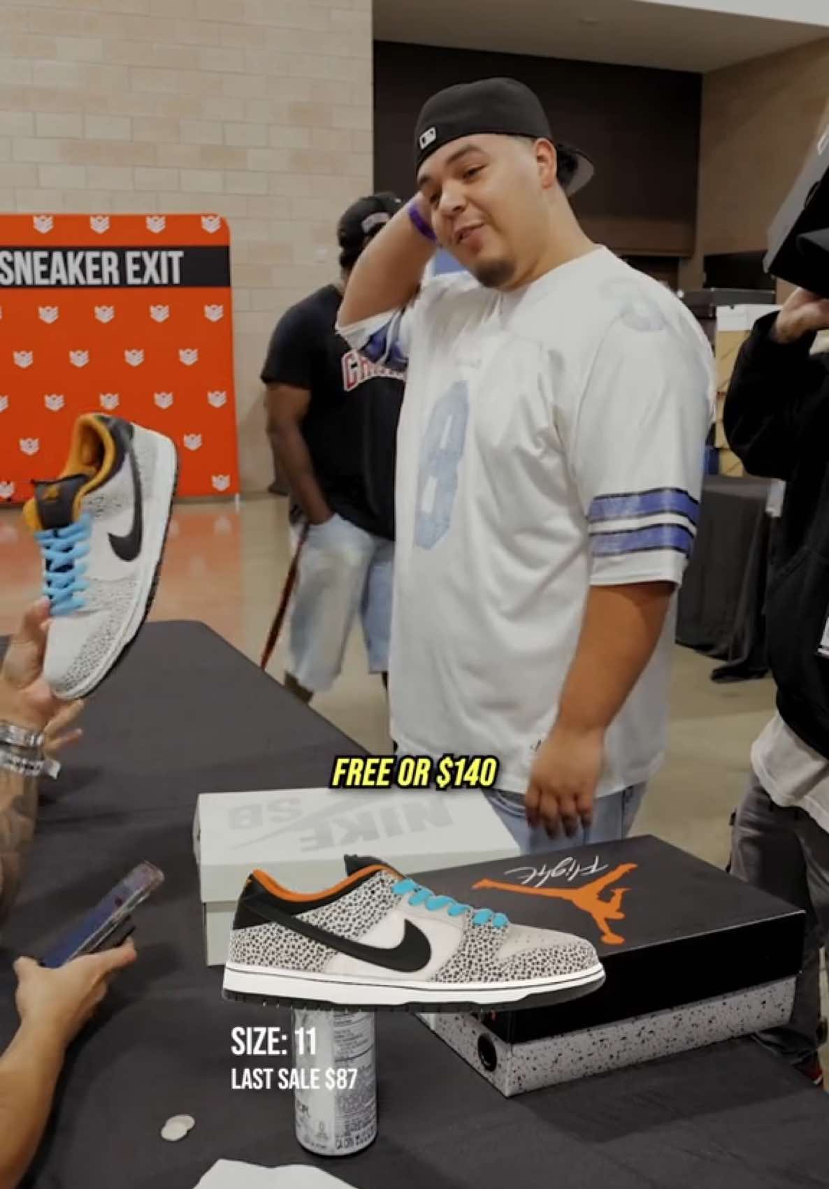 I GOT FREE SNEAKERS AT THIS SNEAKER SHOW! 😂🤯 #soleplier #funny #viral #comedy #reseller #buying #fypage #trending #yt #fypage #trending #fyp #foryou #sneakers #sneakerhead #money 