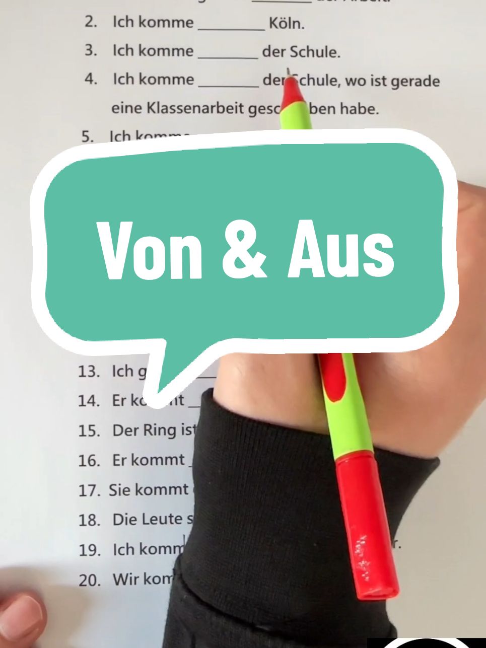 VON & AUS  Ergänzen Sie die passenden Wörter  #explore  #deutschland  #deutsch  #study  #lernen  #studytok  #LearnOnTikTok 