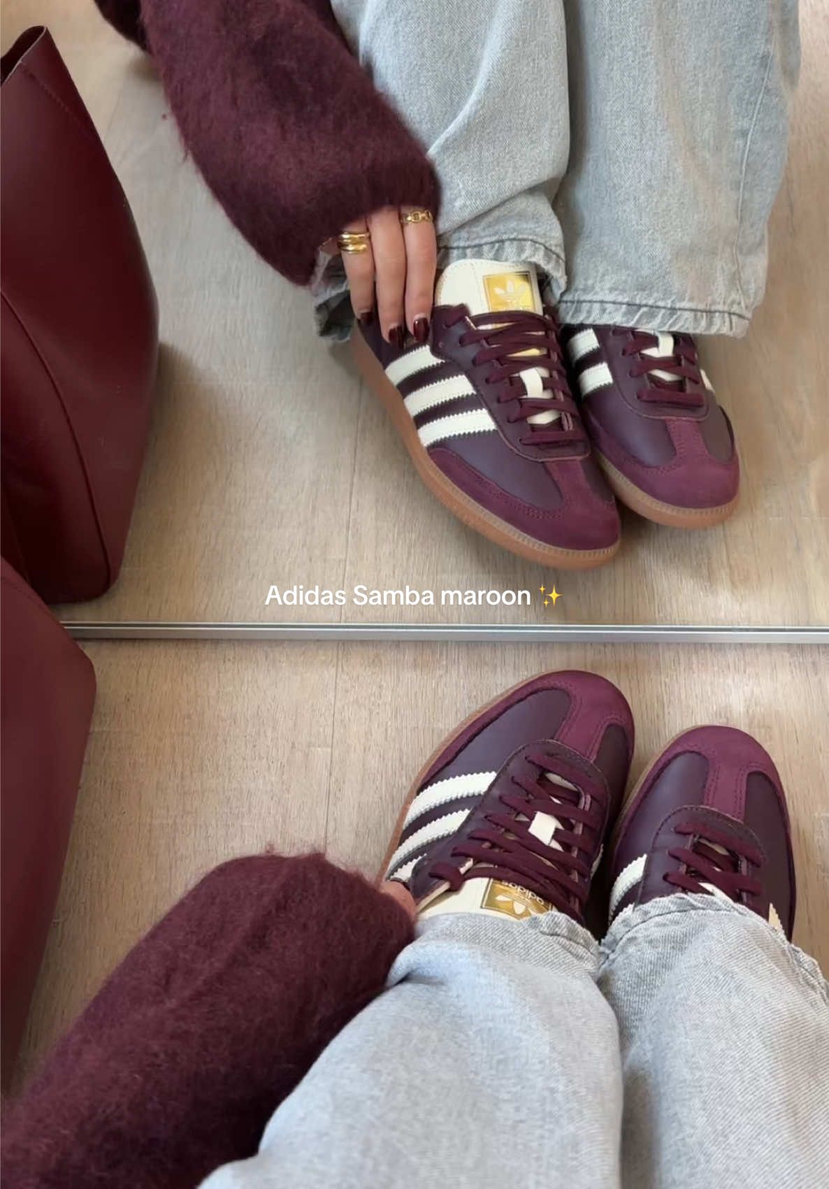 Adidas samba >> fleur10 for discount ✨ @sneakerhype #adidas #adidassamba #maroon #sneakers #fall #voorjou #fyp 