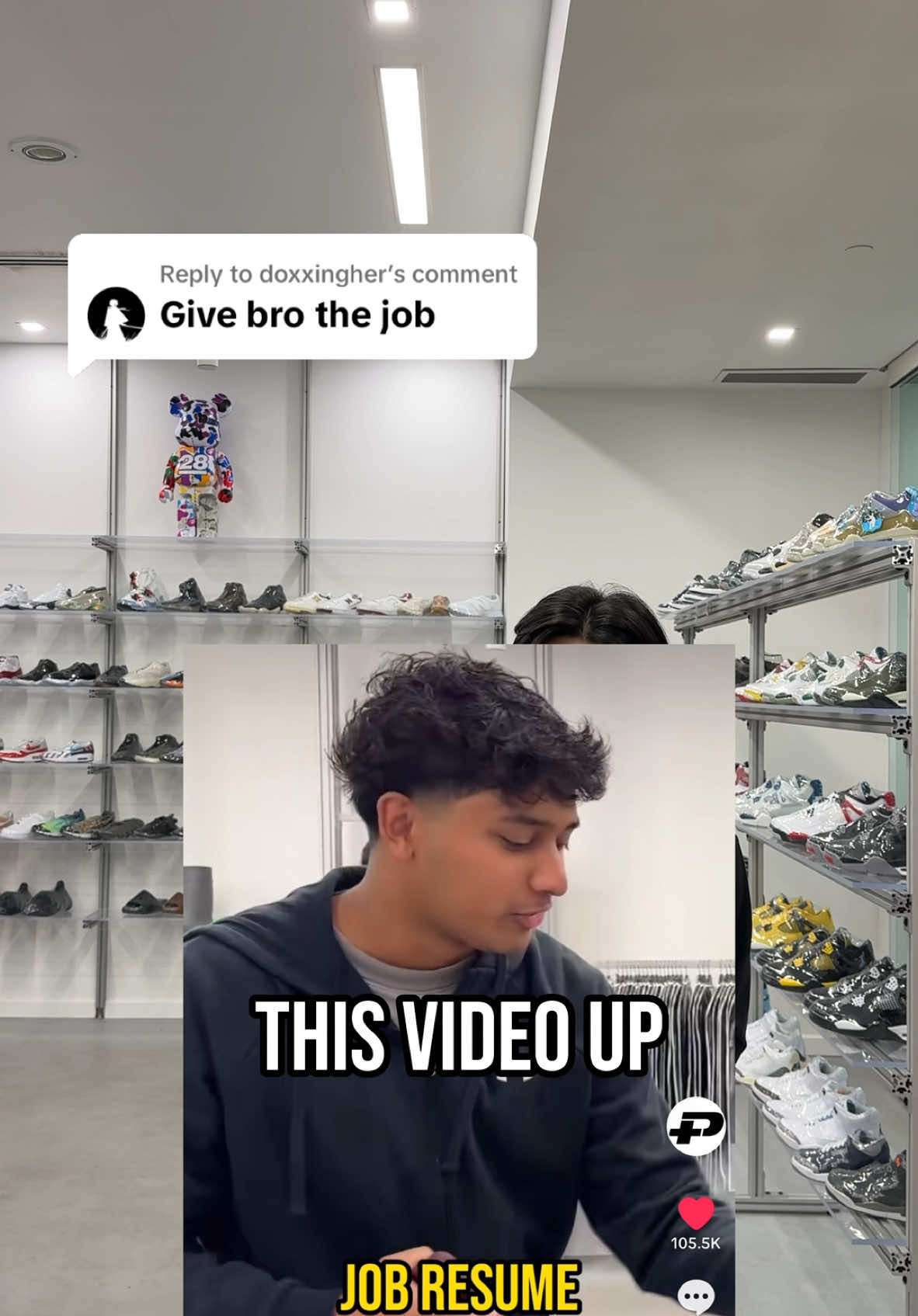 Replying to @doxxingher I GAVE BRO THE JOB 😭 #toronto #sneakers #sneakerhead #nike #sneakertok #hypebeast #hypebae #fyp 