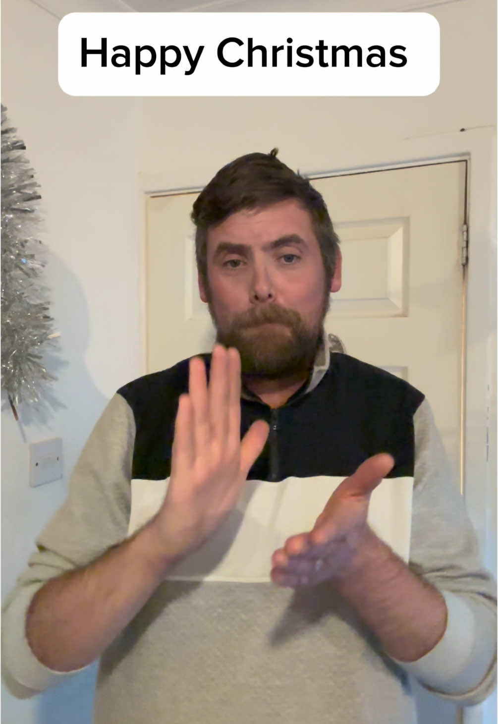 How to sign Happy Christmas British Sign Language (BSL) #britishsignlanguage #deaf #sign #signlangauge #deaftiktok #christmas #deafcommunity #christmas #season #christmastiktok 