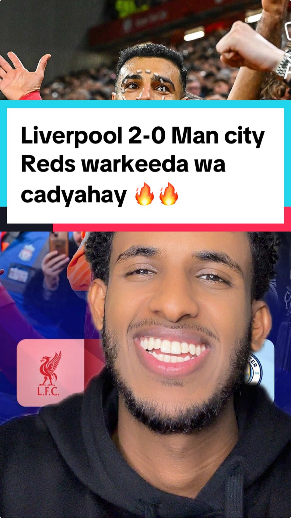 Hambalyo hogamiyaasha wa uqalantiin wax waliba 👏🏾🔴 @MAXKAMADA LIVERPOOL🛎🔱 @EMRO JAAMA🦋👩  #liverpool#mancity#PremierLeague#supersunday#ciyaaro#tikle#liverpoolsomalifans#mancitysomalifans#maxamedqadar#shabalaala#tiklesnal #gunners🔴⚪ #cabsicabsiwaaye💎🗼 