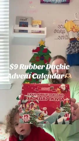 Emmie doesn't quite understand that we can't open them all🫣❤️ #christmas #adventcalendar #duckies #toddlersoftiktok #MomsofTikTok 