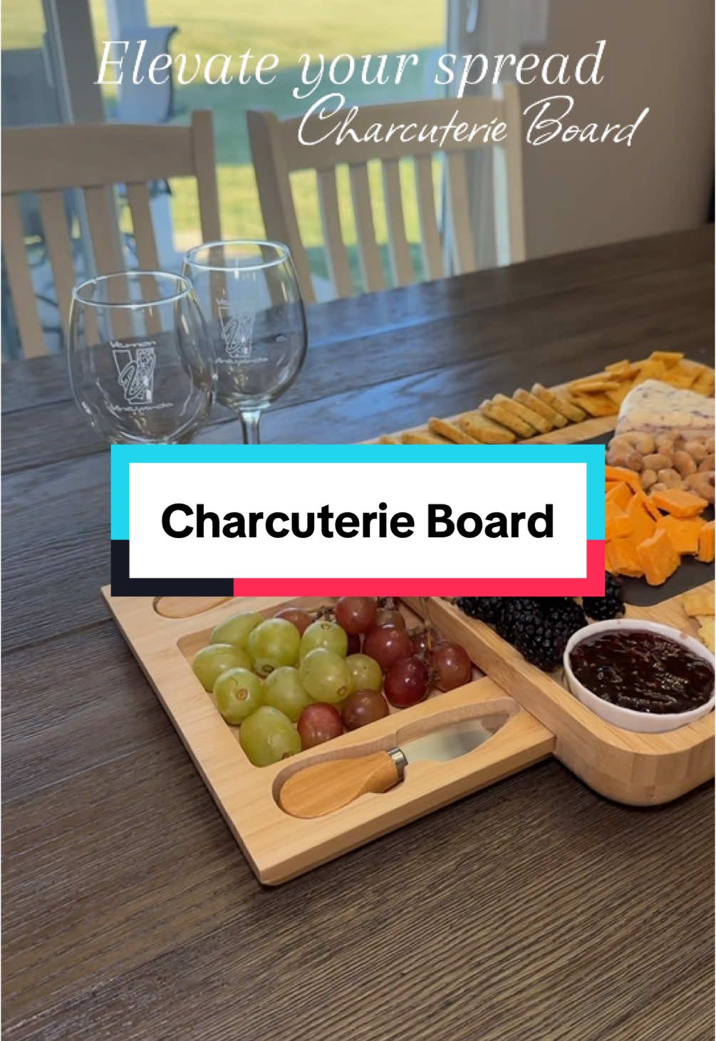 Elevate your next party with this elegant charcuterie board! Take advantage of the Black Friday Sales and FREE SHIPPING!! #tiktokshopblackfriday #tiktokshopcybermonday #tiktokshopholidayhauls #spotlightfinds #tiktokshopholidaydeals #christmasgifts #holidaygifts #charcuterieboard #charcuterie #bamboo #perfectgi