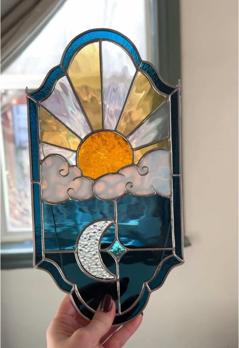 I have two of these listed in my shop right now 👀 #stainedglass