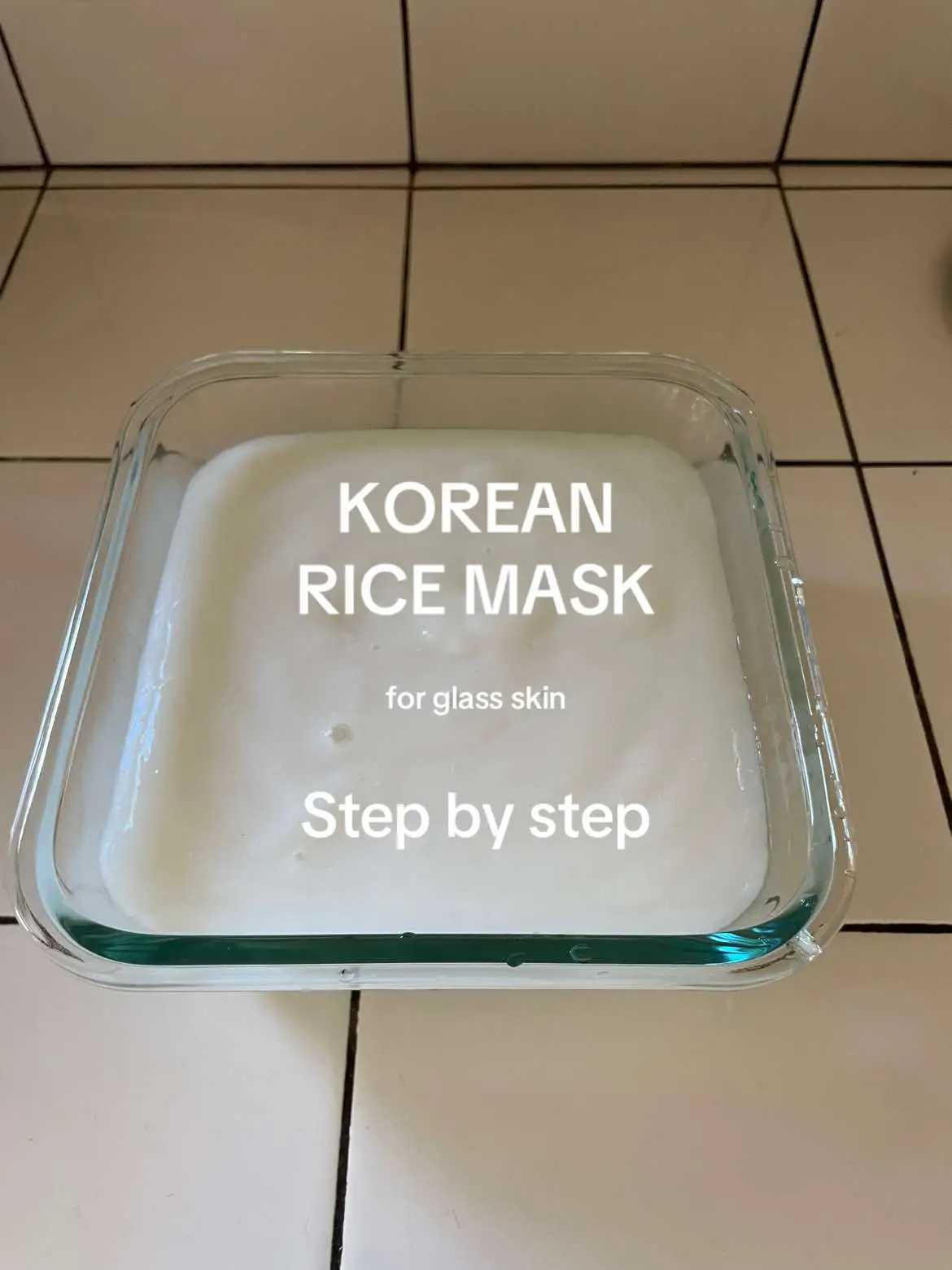 I make this rice mask around once a month and apply it daily until i run out. I’ve found for best results to let it dry completely before rinsing it off. I also apply it on my neck, chest, and back. It helps clear out breakouts and even out the skin tone.  1 cup may be alot for you so try making a 1/2 cup the first time. Store in the fridge for atleast 45 min before you use it the first time so it’s cold before you apply. #koreanskincare #ricemaskhomemade #glassskin 