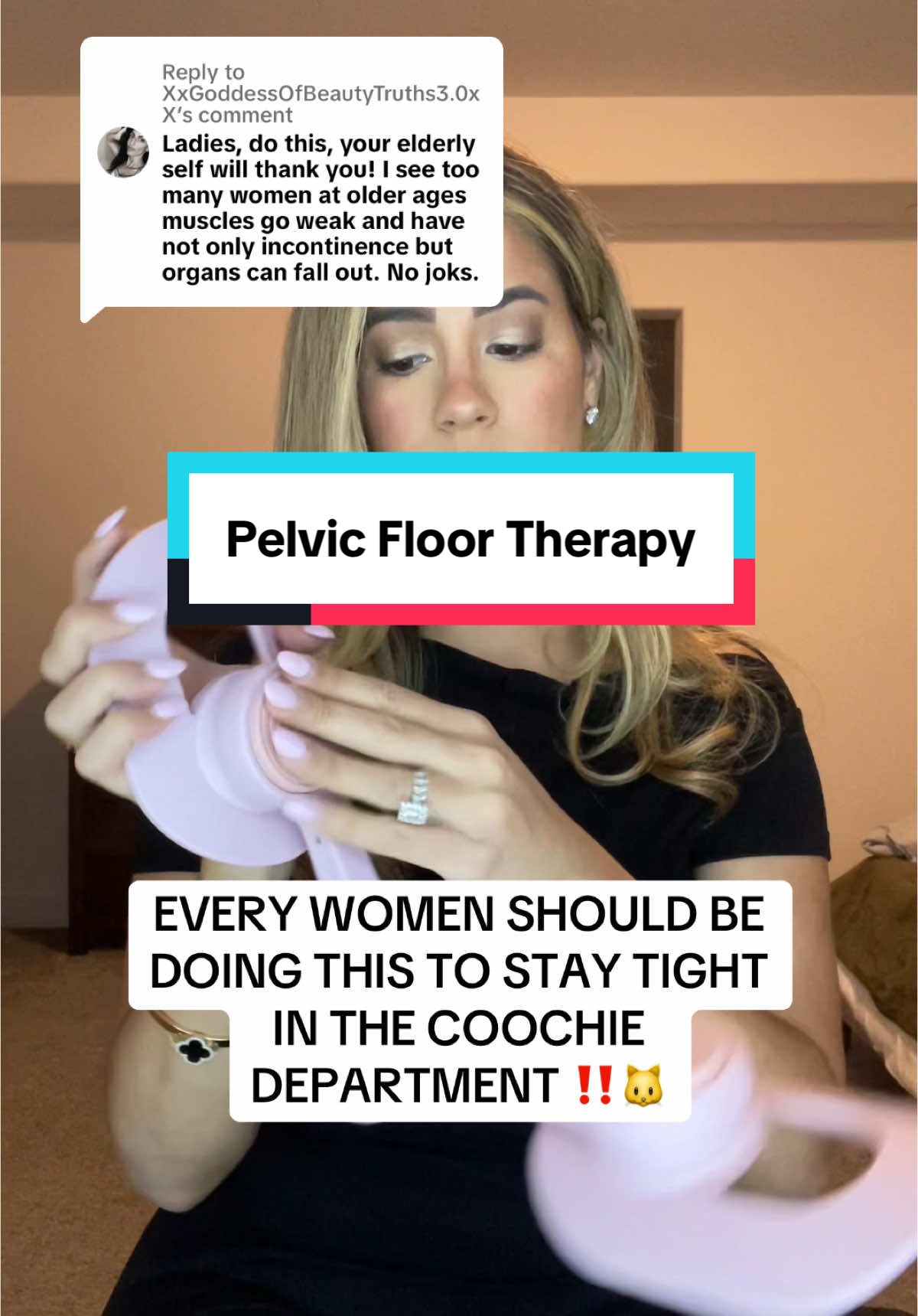 Replying to @XxGoddessOfBeautyTruths3.0xX 15 minutes a day 4 times a week is what i do for pelvic floor therapy. #pelvicfloorexercises #pelvicfloor #kegelexercises #kegels #womenshealth #pelvichealth #selfcaretips 