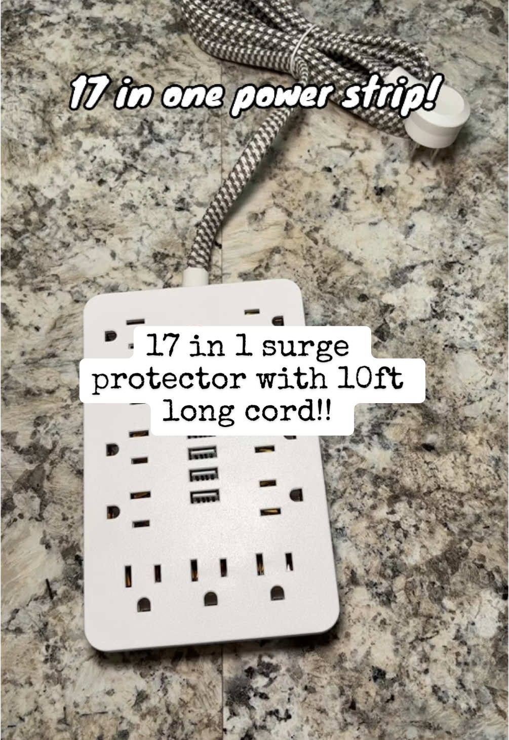 So convenient to be able to charge multiple devices! #powerstrip #surgeprotector #powerstrips #10ft #17in1 #tiktokshopcybermonday #tiktokshopholidayhaul 