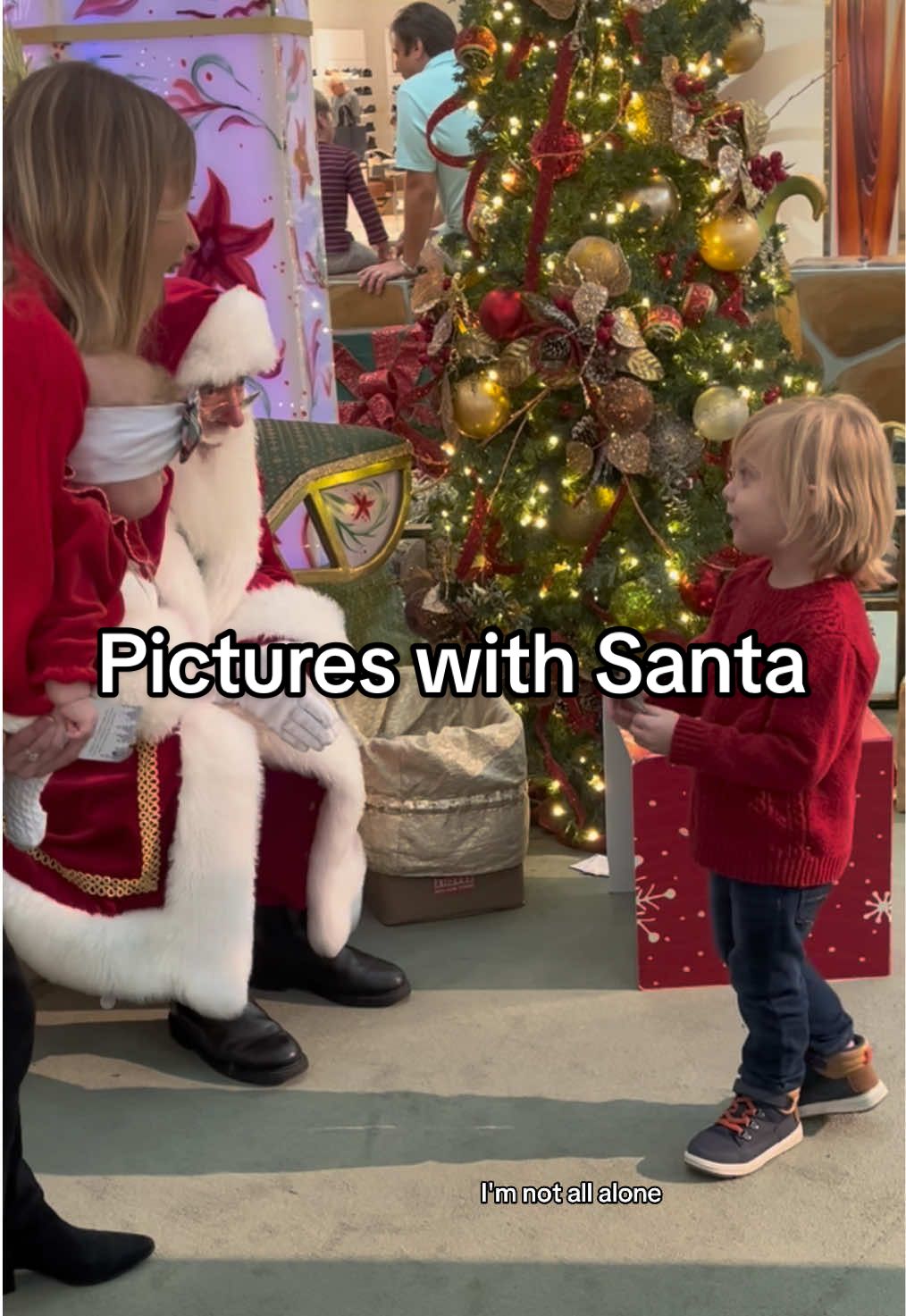 Have you done your pictures with Santa yet?! Why is it always so stressful 😅😅 #pictureswithsanta #babysfirstchristmas #sahmof2 #familyfunday #familyof4 #december1st 