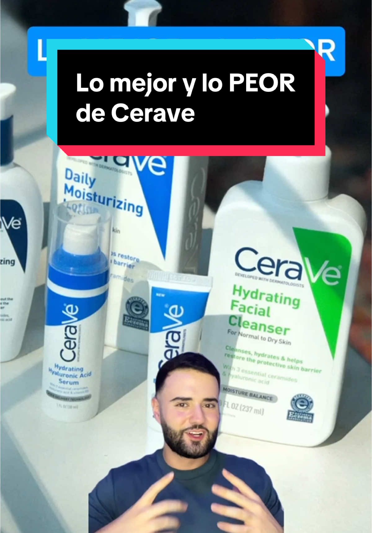 Lo mejor y lo peor de #Cerave ✨ Aclaro que Cerave como marca me gusta mucho. Sin embargo, es normal que hayan productos que no nos gusten tanto 👀 Esta es mi opinión como formulados cosmético Si tienes dudas estaré respondiendo!  #rutinafacial #cuidadodelapiel #skincare #davidgskin #cerave 