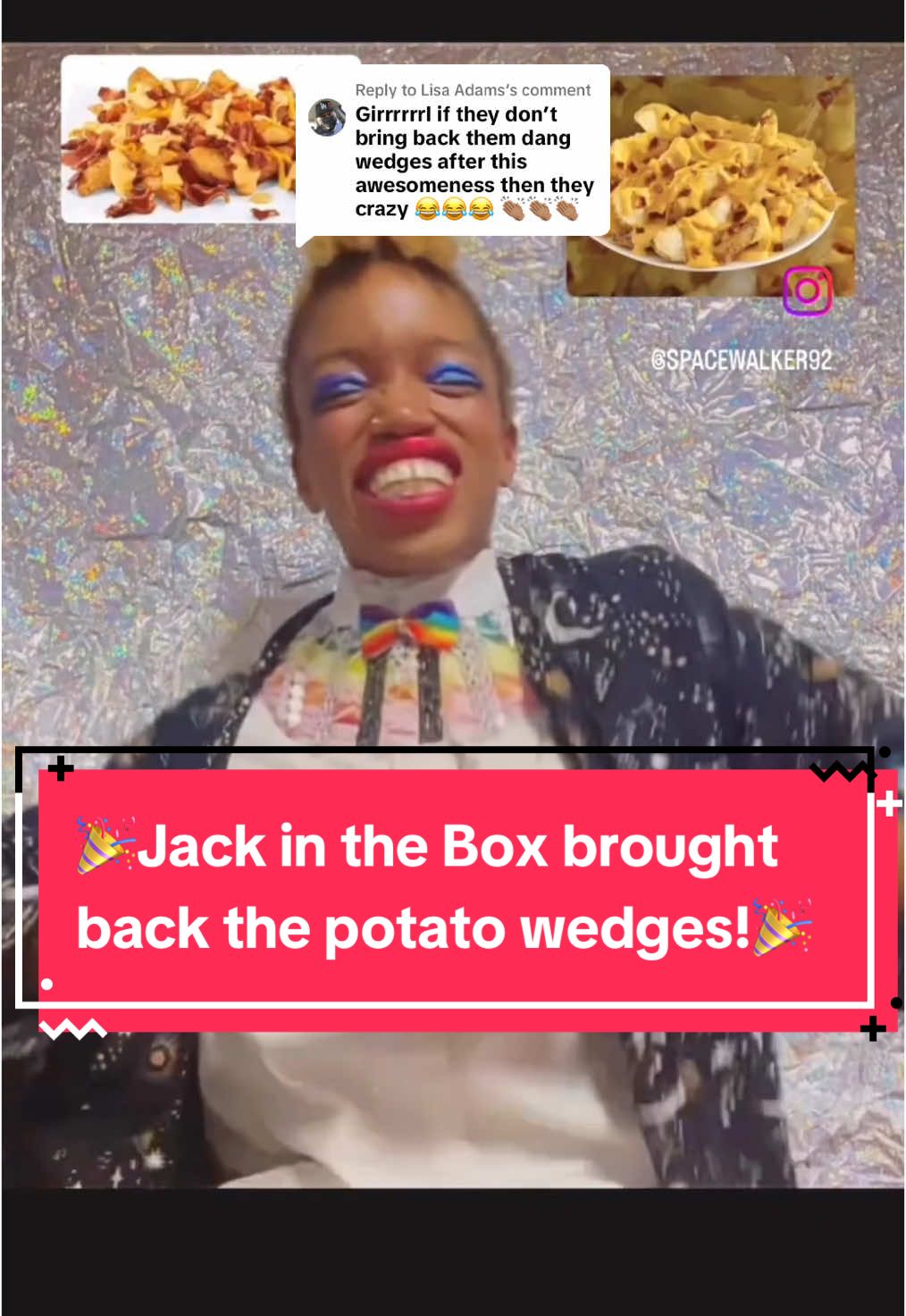 Replying to @Lisa Adams  ✨THE POWER OF MUSIC✨🥳🎼🥔🧀🥓🤡 Thanks, @Jack in the Box 😍🙏🏾🥹 Lets make an official commercial/return song!!! Holla at me 🥰🤩 #jackinthebox #manifestation #hiphop #meme #drivethru #fyp 