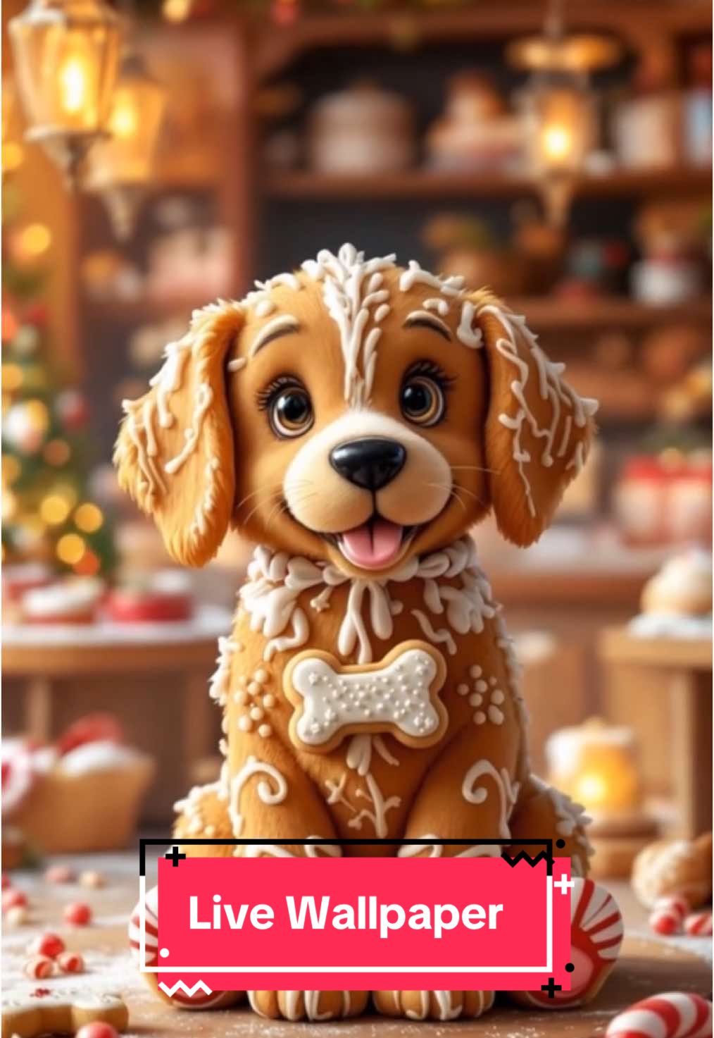 Aww, how sweet! 🐶🍪 Watch these adorable gingerbread dogs spread holiday cheer. It's the perfect way to add some festive fun to your phone! 🎄✨ #Christmas2024 #Gingerbread #Cute #Dogs #Adorable #LiveWallpaper #TikTok #ForYouPage #Trending #fyp 