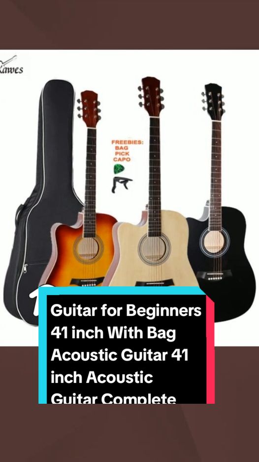 Guitar for Beginners 41 inch With Bag Acoustic Guitar 41 inch Acoustic Guitar Complete Set Acoustic Price dropped to just ₱1,399 pesos! Don't miss out! Tap the link below! #acousticguitar #TikTokShop #tiktokaffiliate #tiktokph #TikTokFashion #tiktokfinds #LearnOnTikTok 