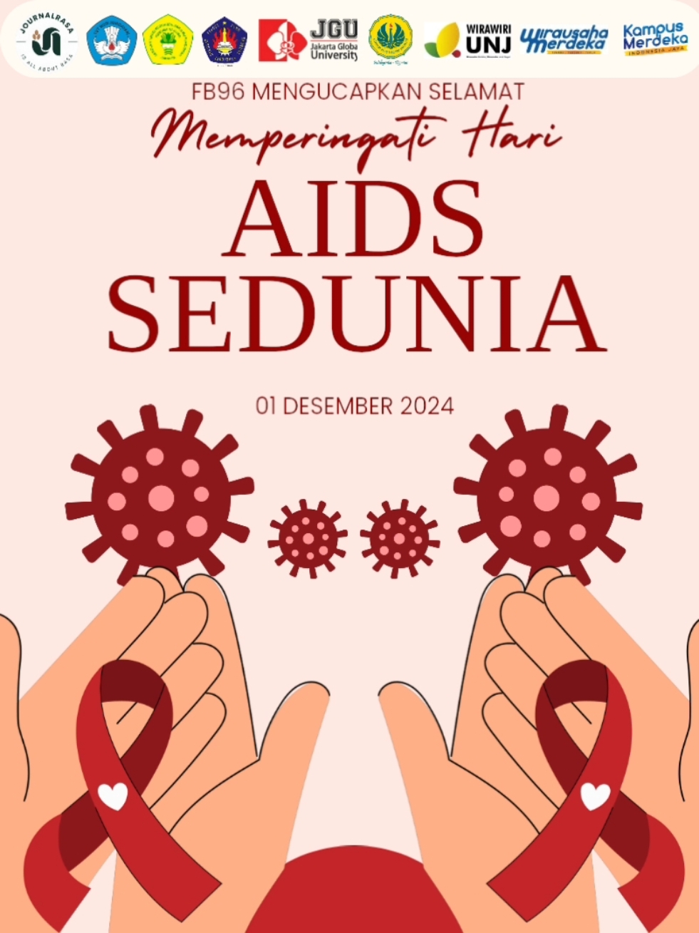 Bersama, Kita Peduli dan Beraksi! 🌍❤️   Hari AIDS Sedunia mengingatkan kita akan pentingnya solidaritas, kesadaran, dan dukungan bagi mereka yang hidup dengan HIV/AIDS. Mari hapus stigma, tebarkan cinta, dan jaga kesehatan bersama!   Journal Rasa mendukung kampanye #StopHIV dengan pilihan camilan sehat dan penuh kasih!   #WorldAIDSDay #SolidaritasTanpaBatas #JournalRasaPeduli #HapusStigma #SehatBersama