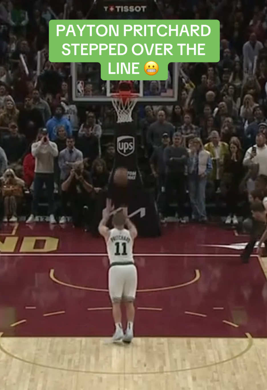 #PaytonPritchard almost successfully missed the free throw on purpose 🤯 #Cavs beat the #Celtics 😱 #NBA