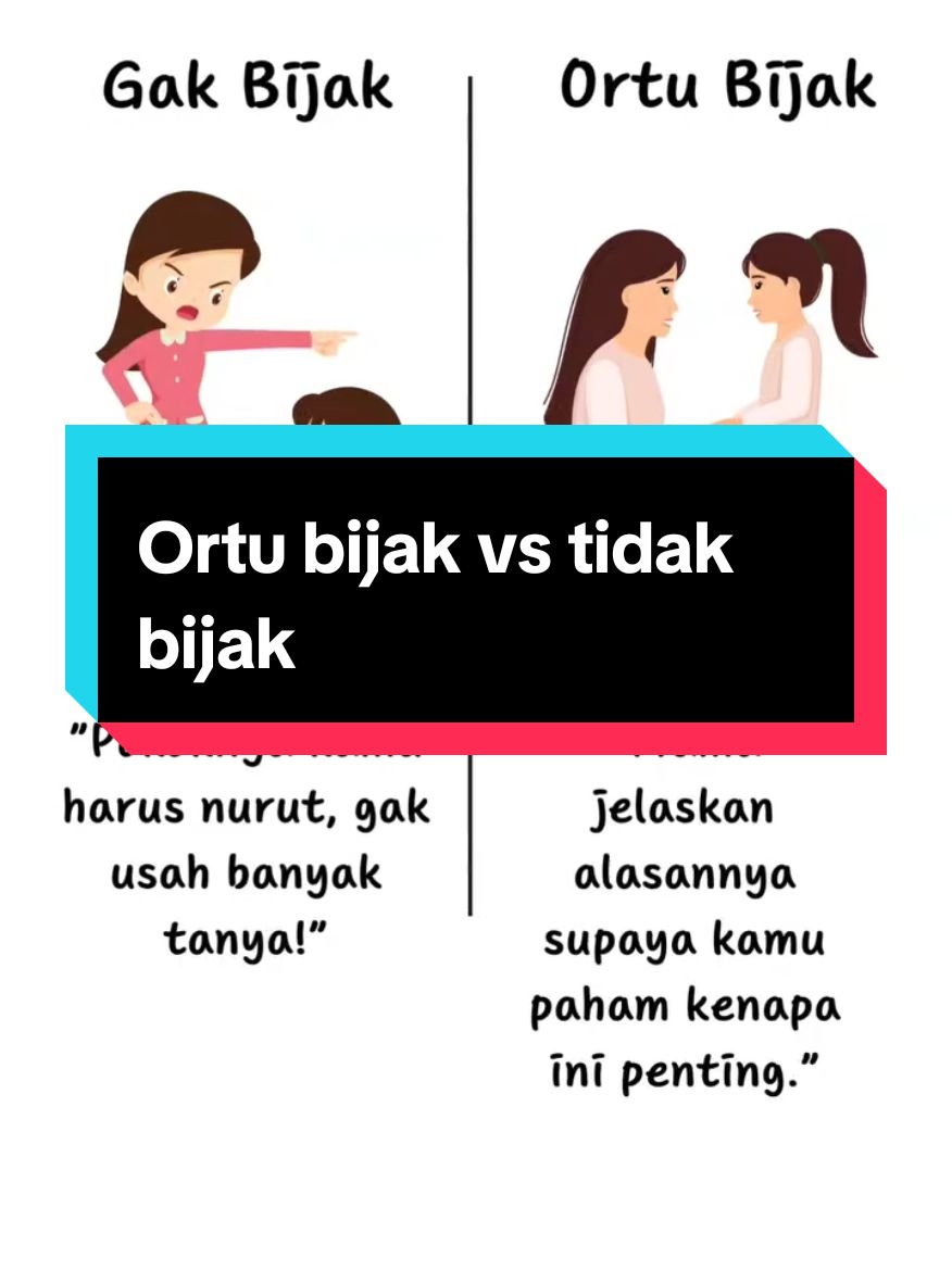 Kata-kata orang tua kepada anaknya adalah seringkali menjadi doa yang dikabulkan Allah. Maka mari kita perbaiki kalimat kita, sehingga yang tertampung di hati anak adalah kalimat yang baik dan bijaksana.