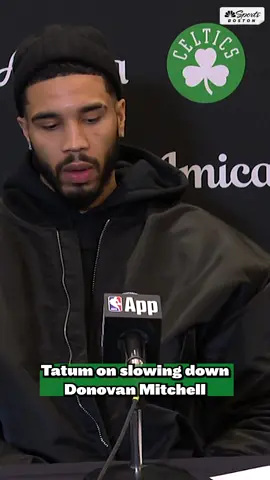 Jayson Tatum talks Donovan Mitchell's big game vs. the Celtics, and how they could have slowed him down 🗣️
