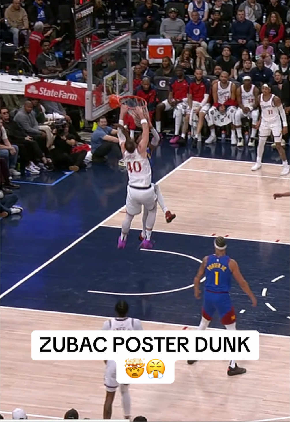 ZUBAC THROWS IT DOWN 🤯🔥 #NBA #clippers #dunk #poster