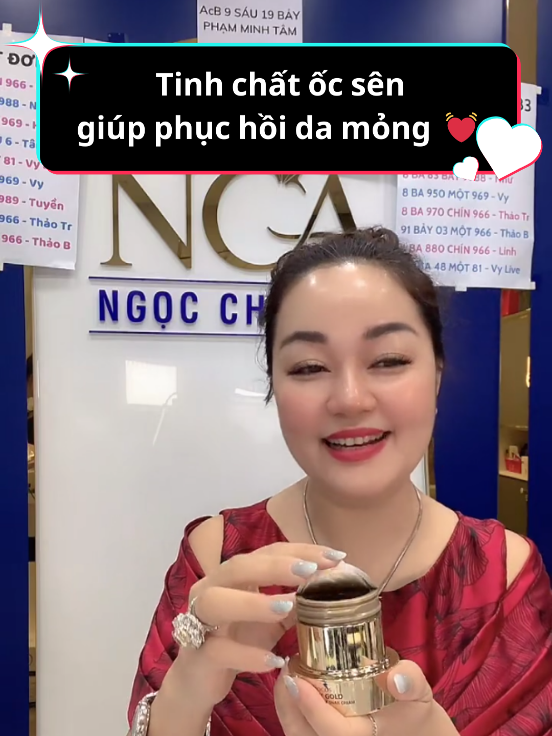 Tinh chất ốc sên nhà Biocos nuôi và phục hồi da yếu, da bị mao mạch đỏ hay lắm nè cả nhà. Khách nào đang gặp tình trạng da mỏng nổi gân máu thì dùng em này nha 💓 #hoangthanhnga #NCA #kimcuongngocchauau #xuhuongtiktok #xuhuong #kimcuong #ngocchauau #trangsuckimcuong #trangsuckimcuongthiennhien #bicos