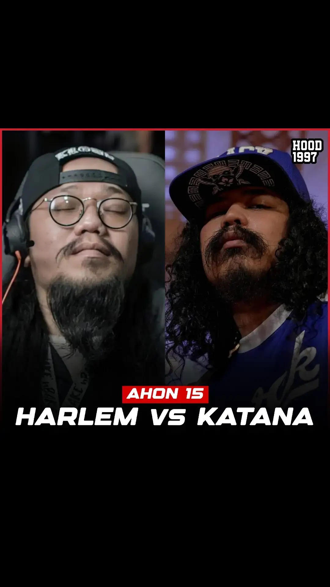 🚨 Harlem vs Katana Nung unang labas ni Katana, maraming nagsasabi na parang pinapanuod raw nila si Harlem. Sa paparating na AHON 15, maglalaban sila sa FlipTop Battle League. Manaig kaya ang pagiging Beterano ni Harlem o si Katana ang mananalo sa kanilang WAP BATTLE? ✌🏽😅 #Hood1997 