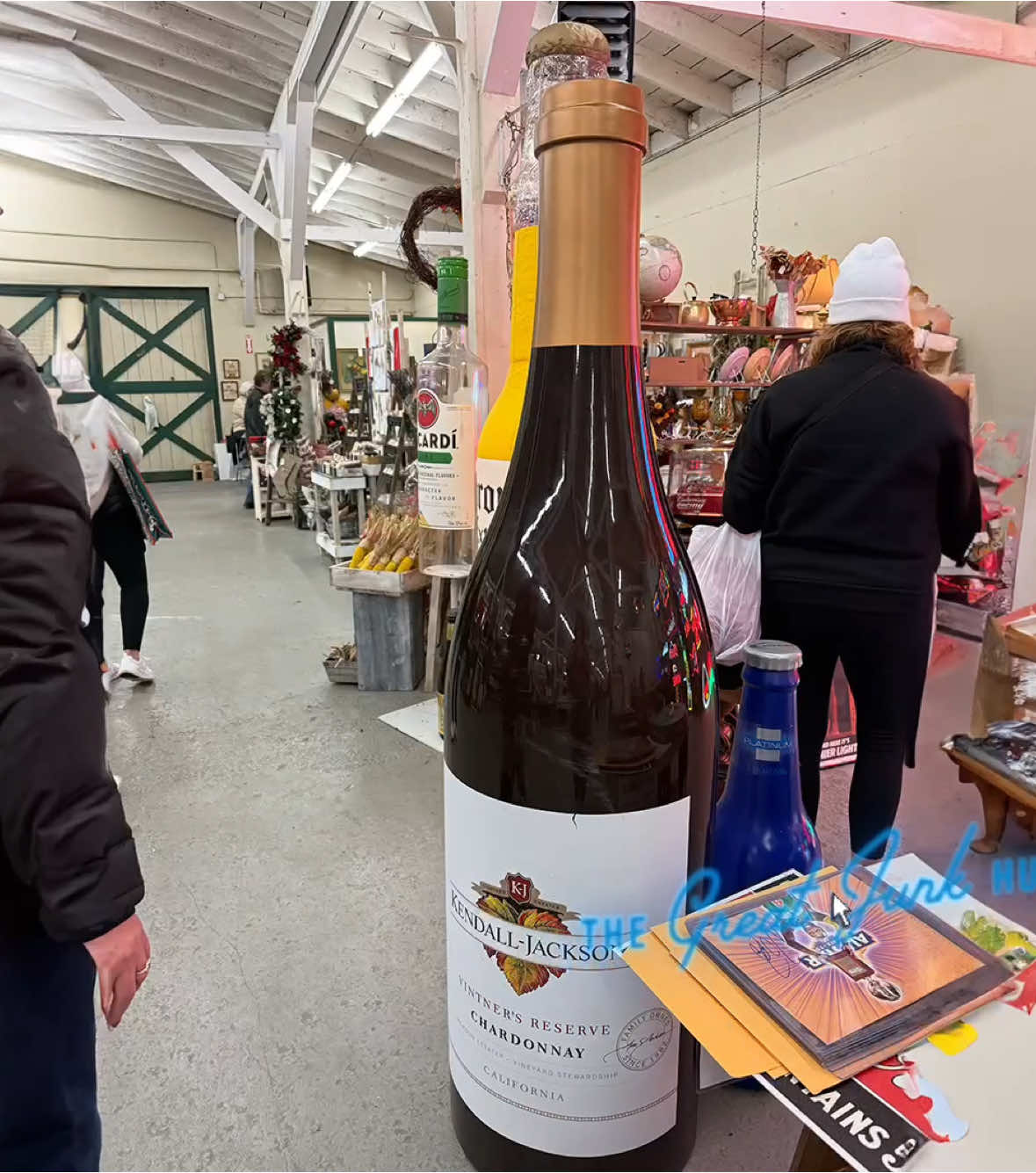 POV: You start with a viral 4-foot wine glass and somehow end up with a 6-foot wine bottle that actually pours 🫠🍷 Watch my husband go full DIY to make this work! What should I do with it next? #WineGoals #DIYAdventure #AntiqueHunting