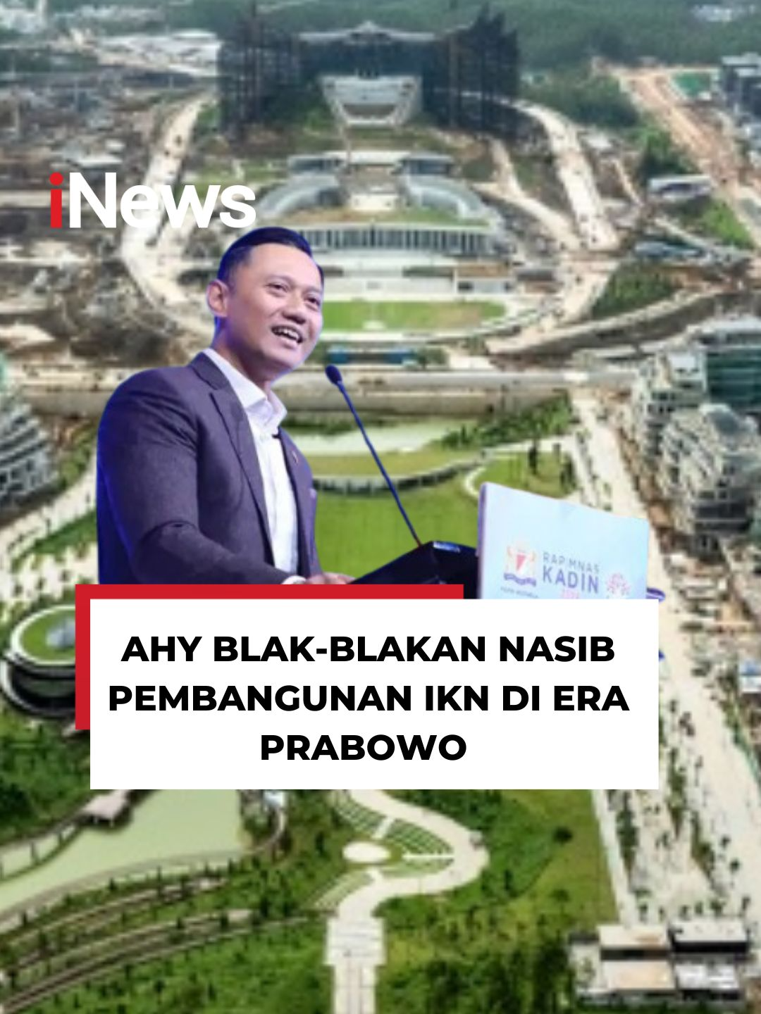 Menteri Koordinator (Menko) Bidang Infrastruktur dan Pembangunan Kewilayahan, Agus Harimurti Yudhoyono (AHY), menyebut akan melanjutkan pembangunan Ibu Kota Nusantara (IKN) dengan fokus menyelesaikan pusat pemerintahan. 